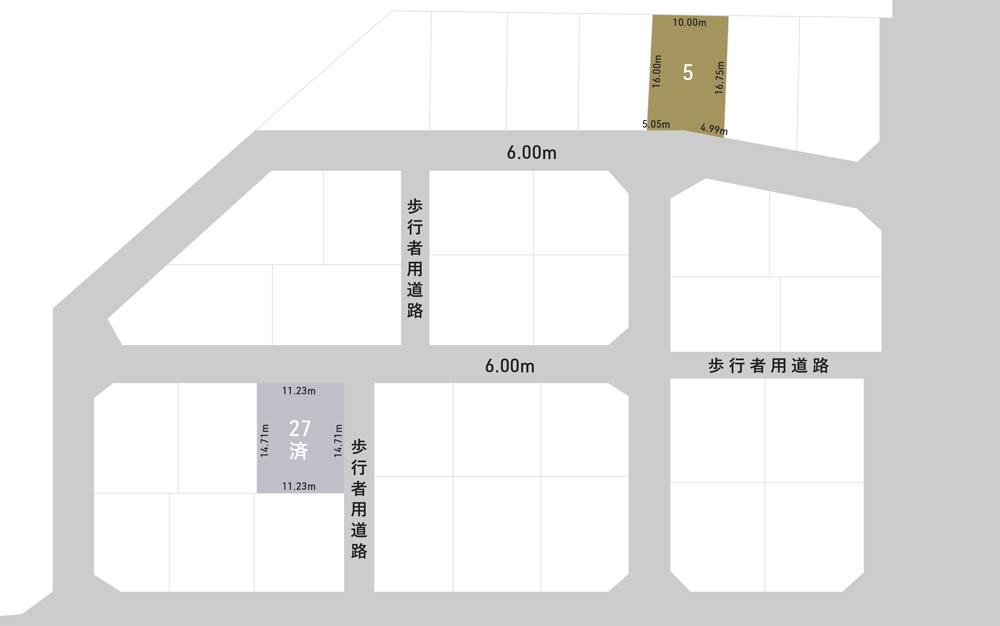 金沢市入江注文住宅用地 区画図