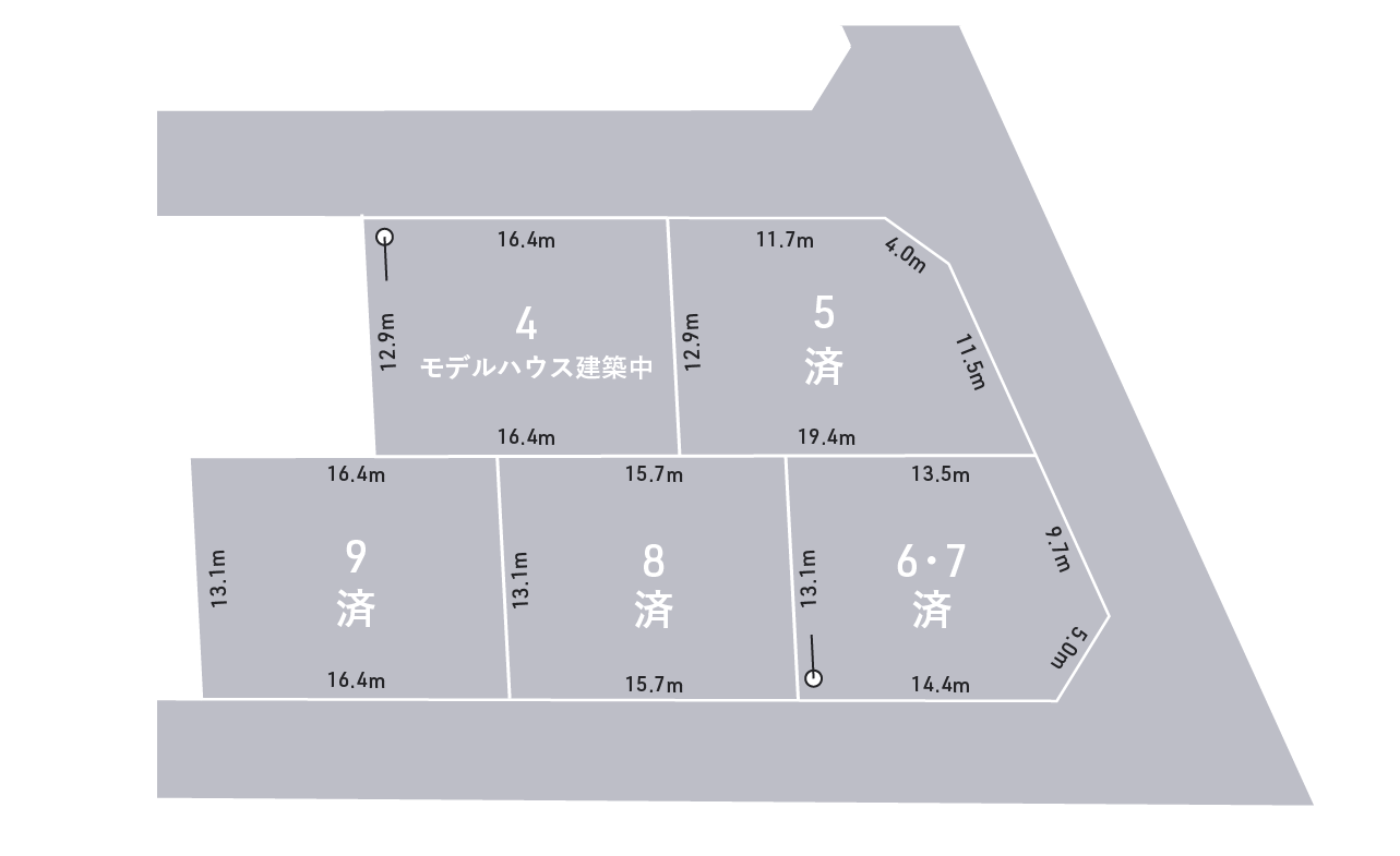 白山市北安田南部地区土地区画整理地内仮換地
