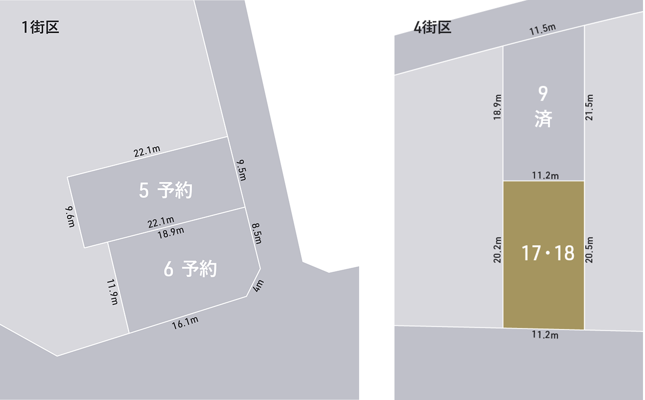 白山市北安田南部地区土地区画整理地内仮換地1,4街区